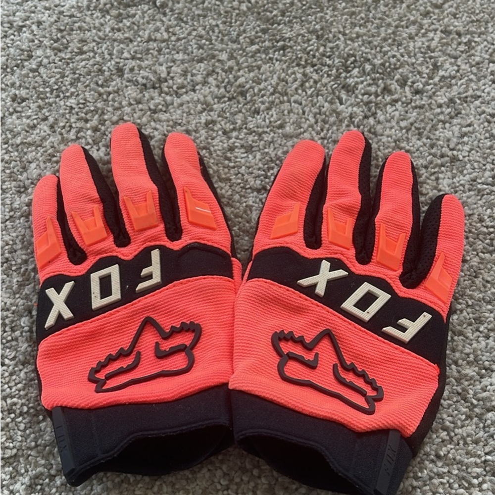 Fox Racing Red and Black Gloves